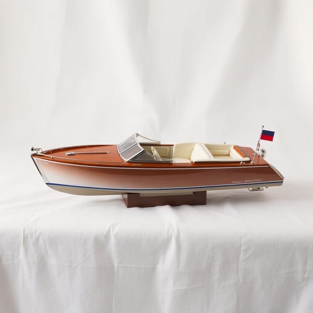 Boesch — hand-finished mahogany scale model boat from the 1920 — present era